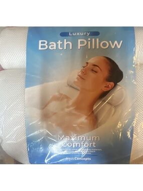 Luxury White Bath Pillow - Maximum Comfort